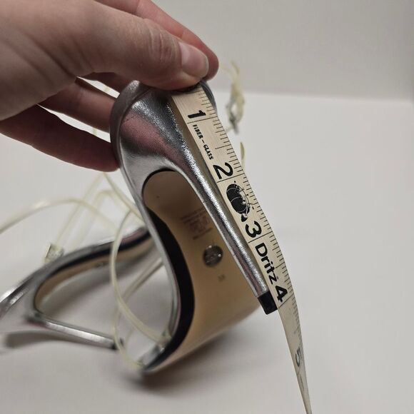 Zara Clear Invisible Vinyl Straps High Heel Strappy Sandals Women's 7.5 - Picture 6 of 10